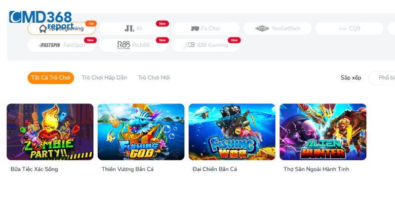 Giao diện Bắn Cá CMD368 dễ tiếp cận giúp trải nghiệm dễ dàng hơn hẳn