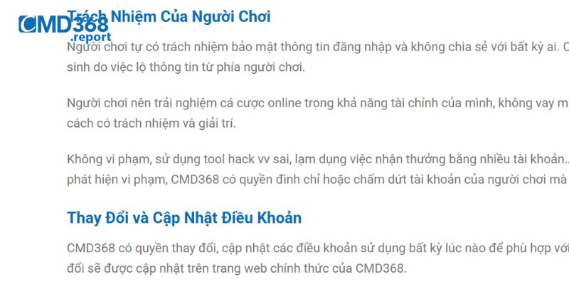 Lợi ích của điều khoản miễn trừ trách nhiệm CMD368