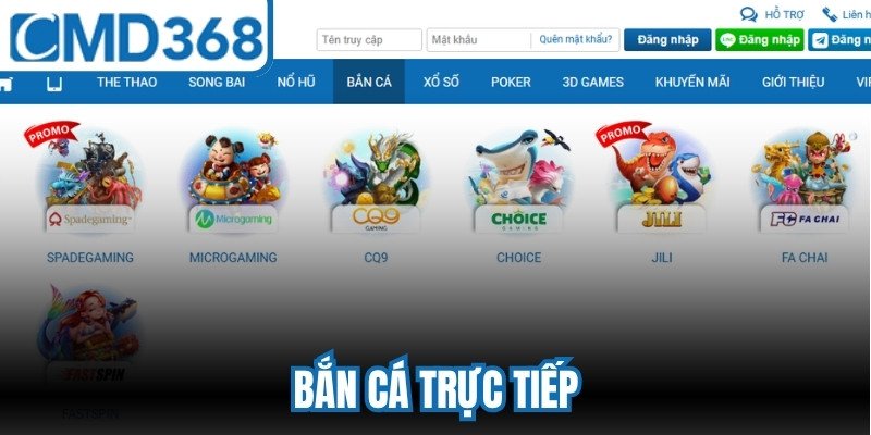 Bắn cá trực tiếp CMD368