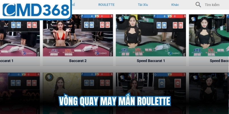 Vòng quay may mắn Roulette