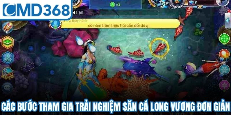 Các bước tham gia trải nghiệm săn cá Long Vương đơn giản, nhanh chóng
