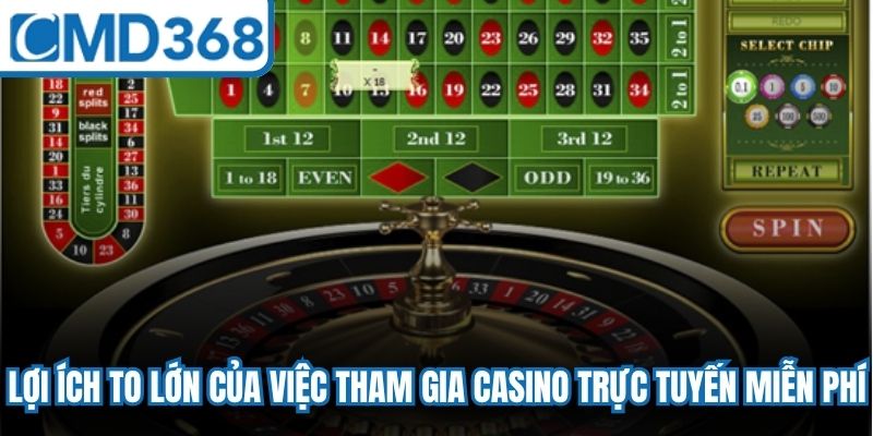 Lợi ích to lớn của việc tham gia Casino trực tuyến miễn phí